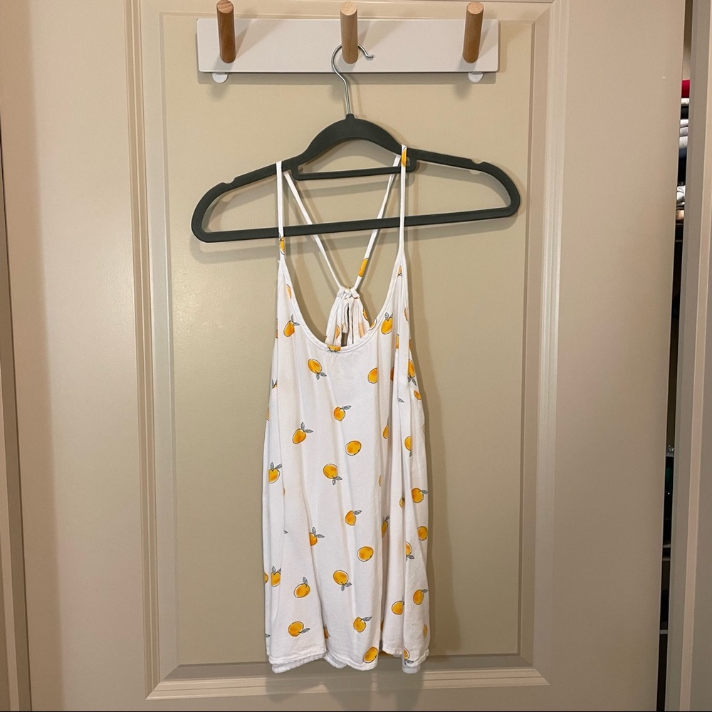 Flowy Lemon Print Tank Top